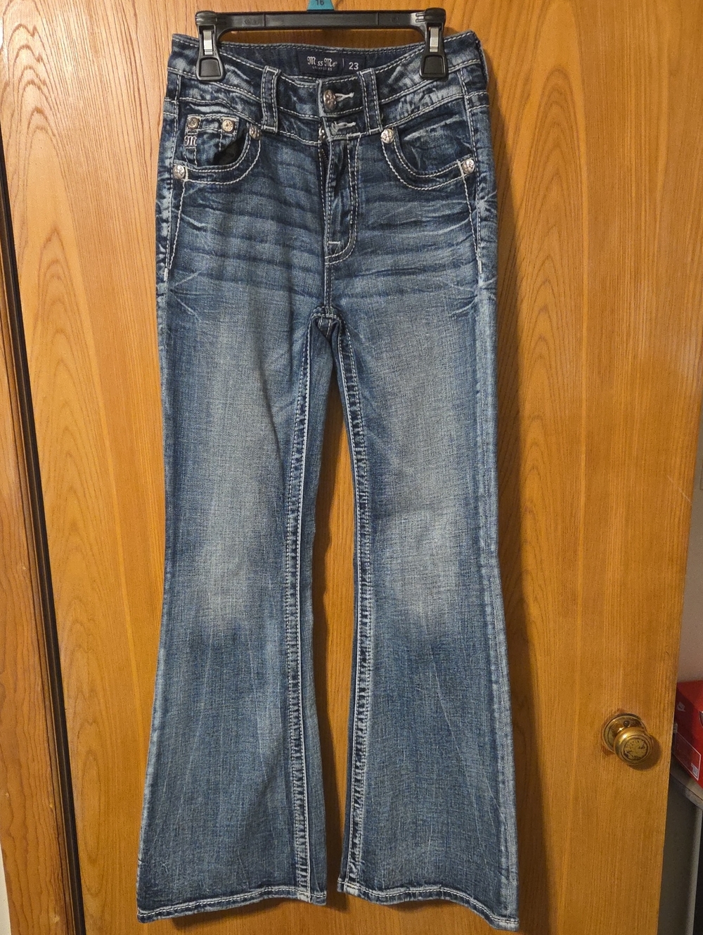 Miss Me Blue Wide Leg Flare Jeans